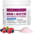 MSM + Biotin Hair Benefits Powder - Hair Growth MSM Supplement for Women &amp Men - Biotin &amp Vitamin C Blend - Wildberry MSM Powder for Hair Volume &amp Strength - Gluten-Free - 30 Servings (8.5