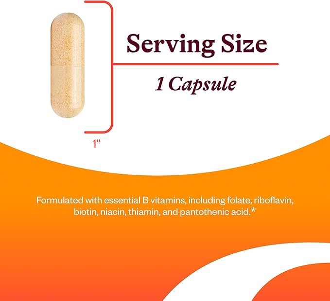 Seeking Health B Complex Plus - Vitamin B Complex Supplement with Choline &amp Riboflavin - Supports Brain Health Digestion &amp Energy - 100 Capsules