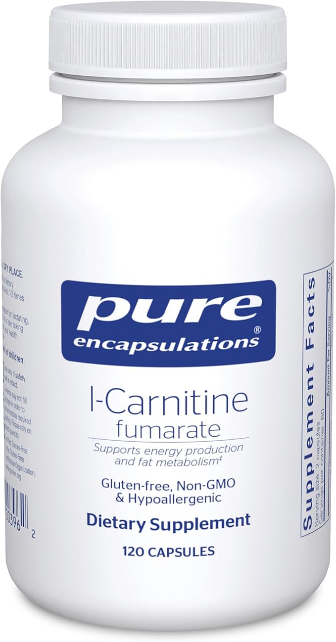 Pure Encapsulations L-Carnitine Fumarate | Hypoallergenic Supplement Support for Enhanced Muscle | 120 Capsules