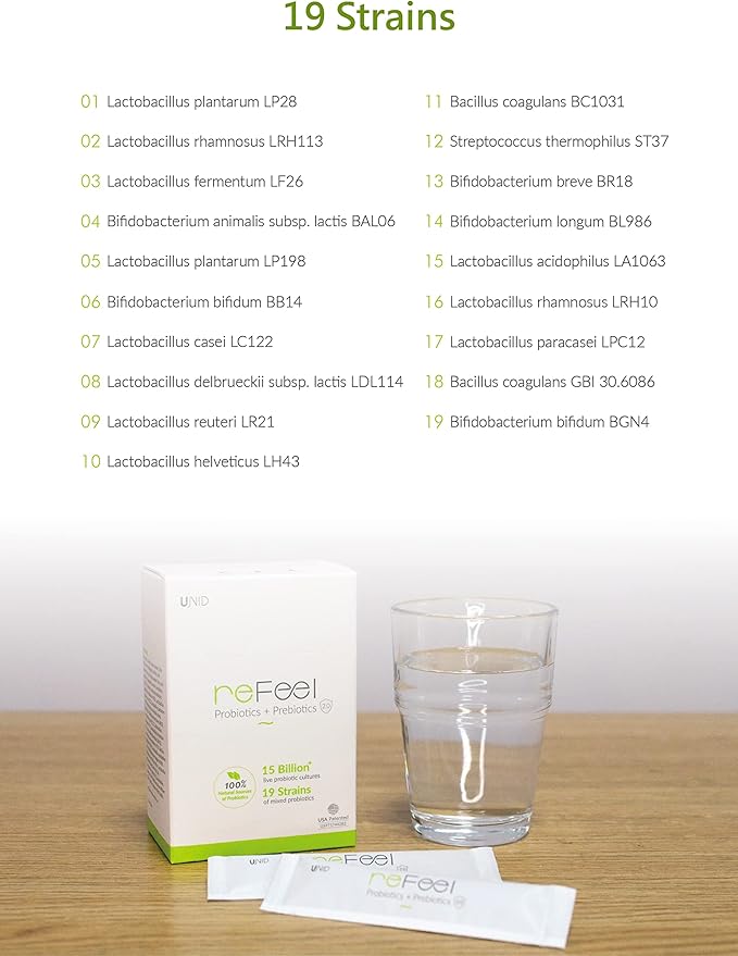 reFeel 2.0 Daily Probiotic Supplement - 15 Billion CFU Lightly Sweet Yogurt Flavor Prebiotics Included for Optimal Gut Flora Balance Nutrient Absorption &amp Overall Wellness (19 Strain Blend)