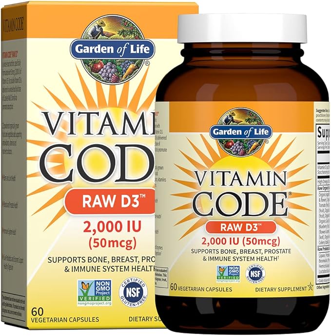 Garden of Life Women's Probiotics 50 Billion 16 Strains 30 Count and Vitamin D3 2000 IU Raw D3 60 Count