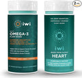 iwi Omega-3 Sport &amp Heart Omega-3 Bundle 30 Servings Vegan Plant-Based Algae Omega 3 Krill &amp Fish Oil Alternative No Fishy Aftertaste