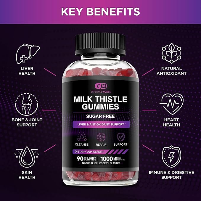 EFFECTIVE NUTRA Mushroom Gummies &amp Milk Thistle Gummies