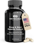 Centenarius Nutrition Sleep and Mood Formula with L-Theanine 5-HTP PharmaGABA + More for Sleep + Enhanced Mood &amp Stress Levels (60 Count)