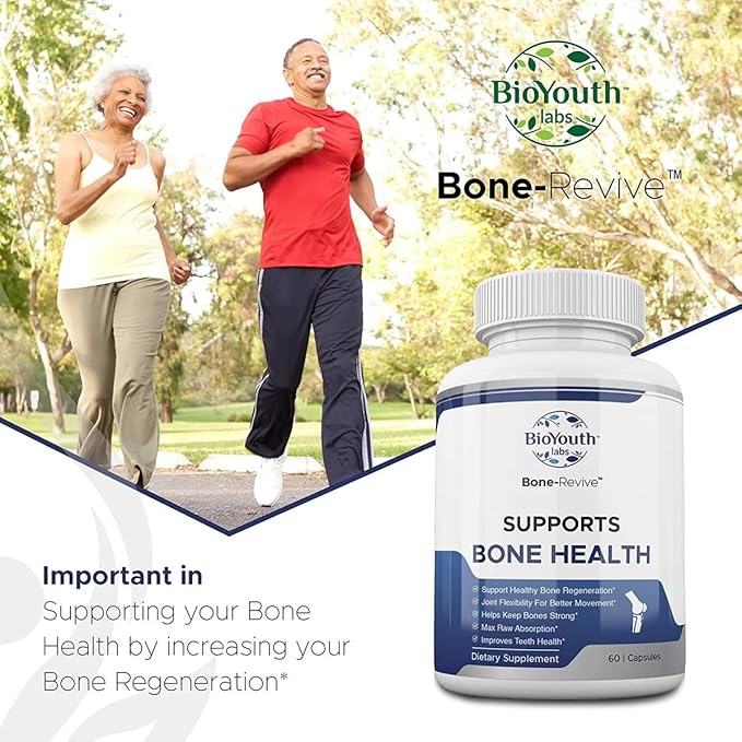 Labs Natural Bone Strength Supplements for Adults 180 Capsules - Nutritious Blend of Coleus Forskohlii Creatine Magnesium Vitamin K2 &amp C for Better Bone Health &amp Growth.