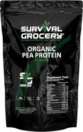 Survival Grocery® Organic Pea Protein - Organic Non-GMO North American Grown &amp Produced Gluten Free Vegan Survival Grade Protective Bulk Bags with Long Shelf Life (5 lbs./1 Bag)