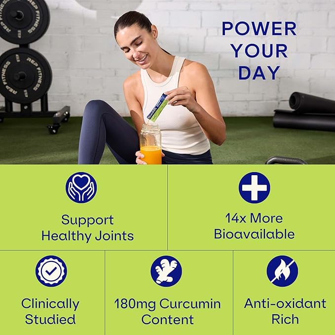 Blueshift Turmeric Citrus Medley - Turmeric Powder Packets for Water Turmeric Curcumin Supplement No Sugar Drink Mix for Natural Recovery Support - Citrus Flavor Powder Sticks (10 Pack)