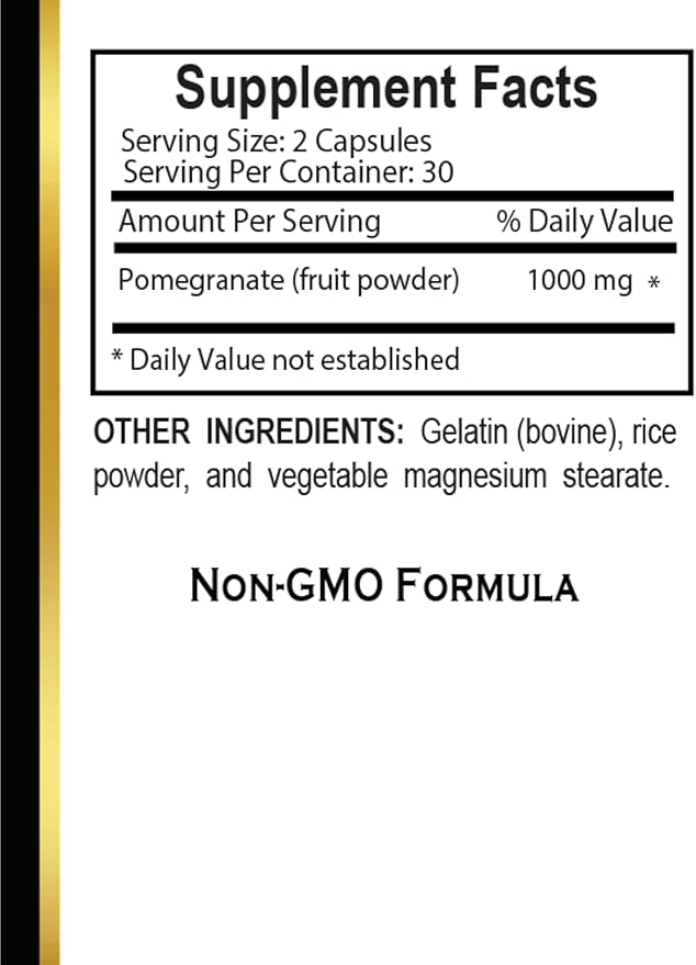 Pomegranate Extract - Blend of Pomegranate Fruit Seeds and Peel Extract Superfood &amp Antioxidants Supplement Advanced Antioxidant Superfood - 1 Bottle 60 Capsules