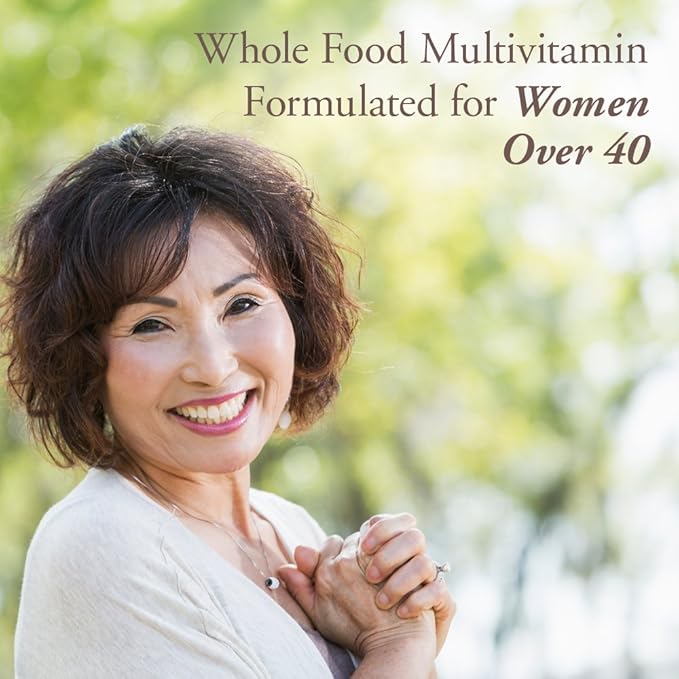 Garden of Life Organics Vitamins for Women 40+ - 60 Tablets Womens Multi 40+ Vegan Vitamins for Women Over 40 Hormone &amp Breast Health Support Blend Whole Food Womens Multivitamin