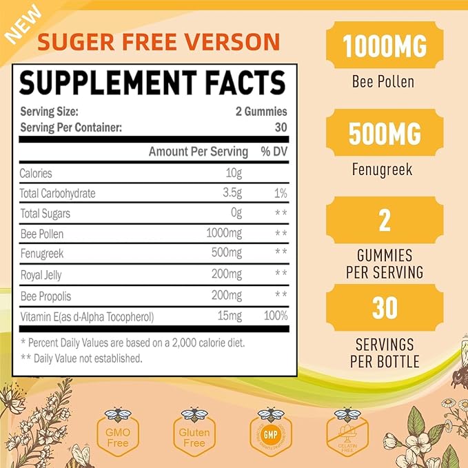 Vitamin B2 Gummies and Bee Pollen Gummies