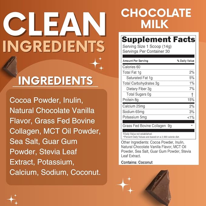 My Adventure to Fit Hydrolyzed Collagen Powder for Women - Grass Fed for Muscle Growth &amp Chocolate Collagen Protein Powder - Keto Collagen Powder for Joints &amp Gut Health - Chocolate Milk 420g