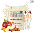 MODERN GURU Apple Cider Vinegar Packets with the Mother – ACV Drink Sticks | 93% ACV with Ginger &amp Cinnamon | Sugar-Free Supports Digestion &amp Detox Low-Calorie | Travel Size On-the-Go Packet