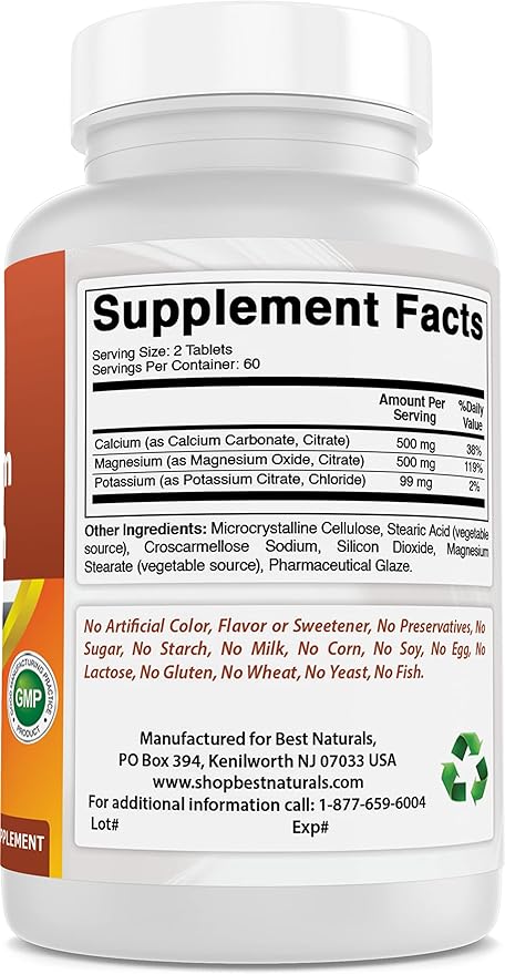 Calcium Magnesium Potassium &amp Iron 65 mg