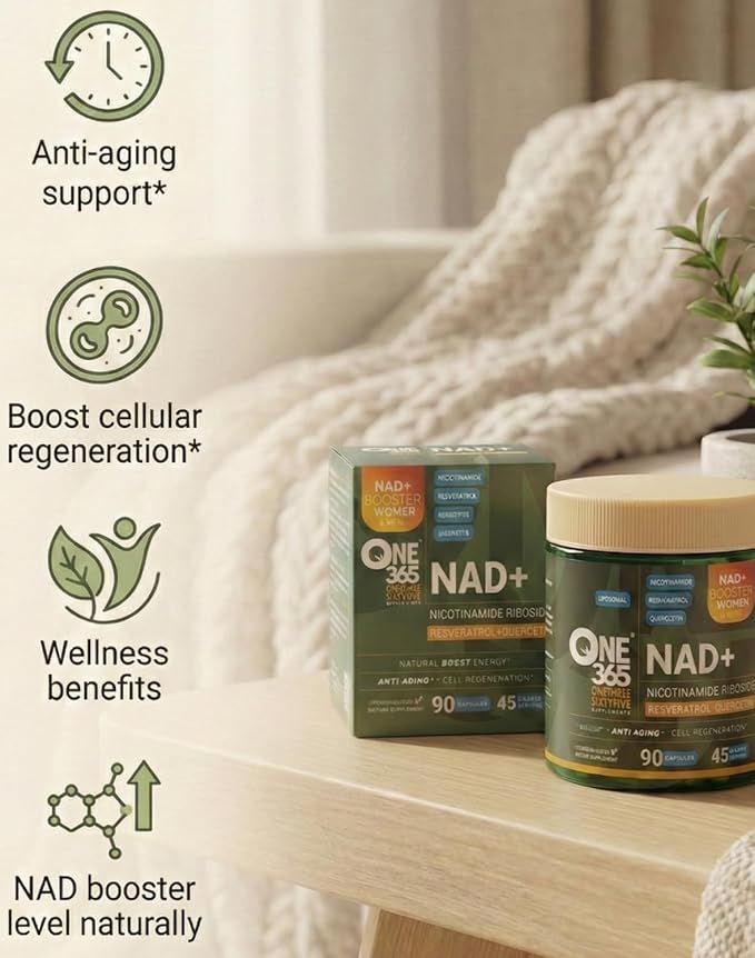 NAD + Supplement Liposomal Nicotinamide Riboside Resveratrol Quercetin Anti-Aging Antioxidant NAD Plus Booster Supplements for Women &amp Men Hair Skin Nails 90 Capsules NMN Alternative 800mg