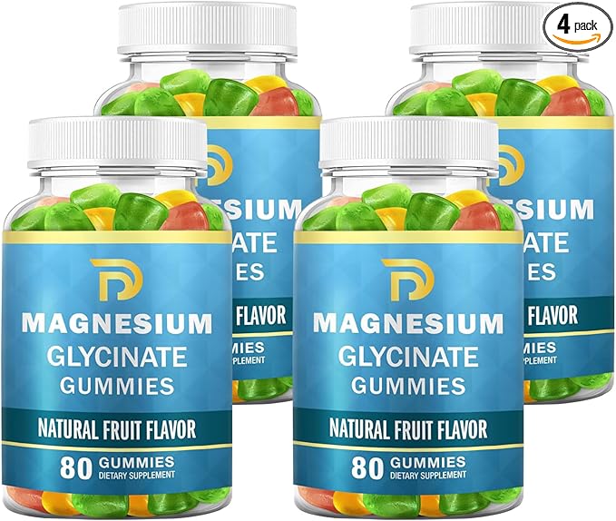 Magnesium Glycinate Gummies for Adults &amp KidsCalm Magnesium Gummies for SleepMagnesium Malate chewable 400mg Stress &amp Muscle ReliefRelaxationSugar Free Magnesium Potassium Supplement 4 Pa