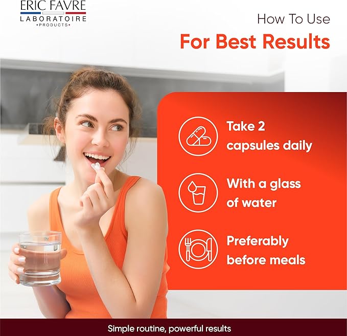ERIC FAVRE Probiotics for Women Digestive Health – Triple Action with Prebiotics and Postbiotics Reduces Bloating &amp Gas – Vegan Probiotic Capsules – 30 Count