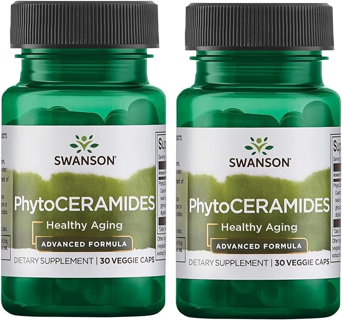 Swanson Advanced Phytoceramides 30 Milligrams 30 Veg Capsules (2 Pack)