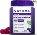 Natrol MelatoninMax Sleep Gummies for Adults Blueberry Flavor 10 mg 80 Count Up to an 80 Day Supply (Pack of 12)