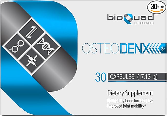 OSTEODENX - Bone &amp Joint Support Supplement for Healthy Bone &amp Improved Joint Mobility with Lactoferrin Collagen Vitamin K2 &amp Vitamin D3 (30 Capsules)