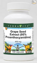 Grape Seed Extract (95% Proanthocyanidins) - 450 mg (100 Capsules ZIN: 520452) - 3 Pack