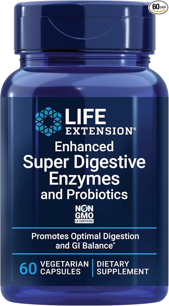 Life Extension Super Omega-3 Fish Oil Sesame &amp Olive Extract with Super Digestive Enzymes &amp Probiotics - 240 Softgels &amp 60 Capsules