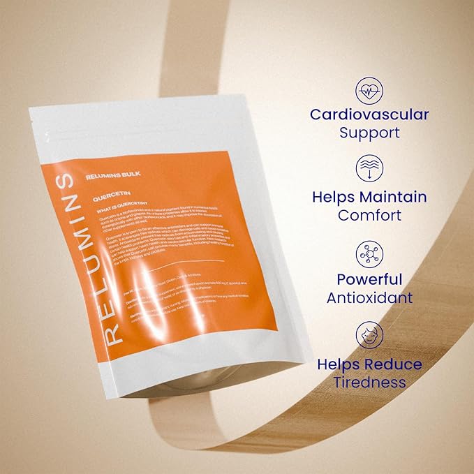 Relumins PUREPOWDER Quercetin - Immune Support Antioxidant Boost and Overall Wellness - 50g Bulk Powder