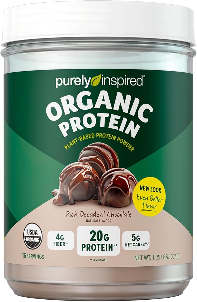 Purely Inspired Organic Protein Powder and Country Farms Super Greens Drink Mix Bundle (16+20 Servings)