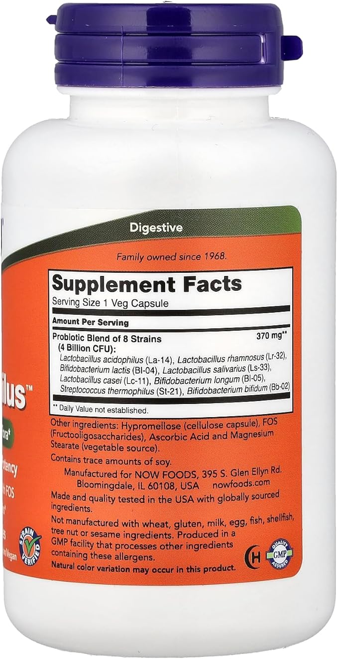 Now Foods Gr 8 Dophilus - Enteric Coated Veg-Capsules 120-Count