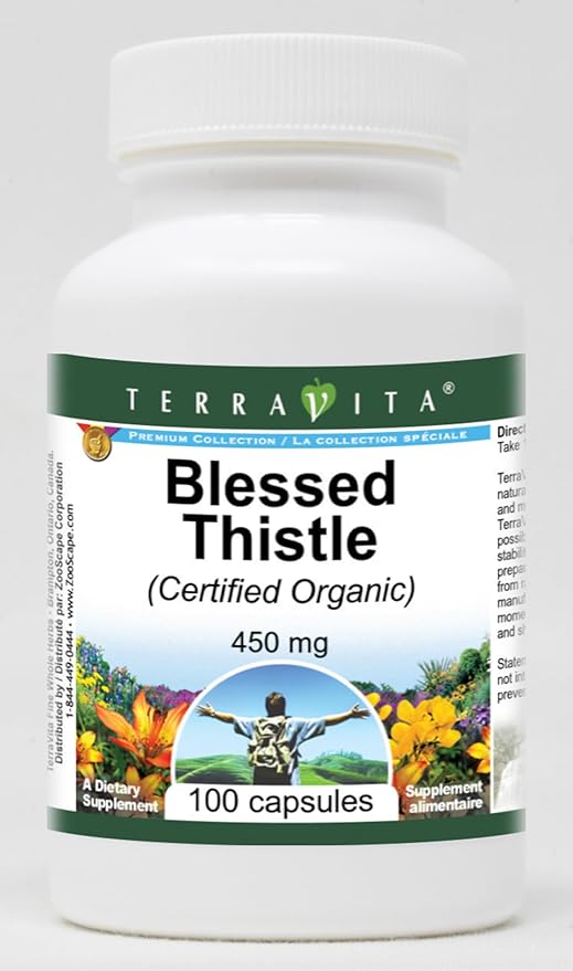 Blessed Thistle (Certified Organic) - 450 mg (100 Capsules ZIN: 517577)