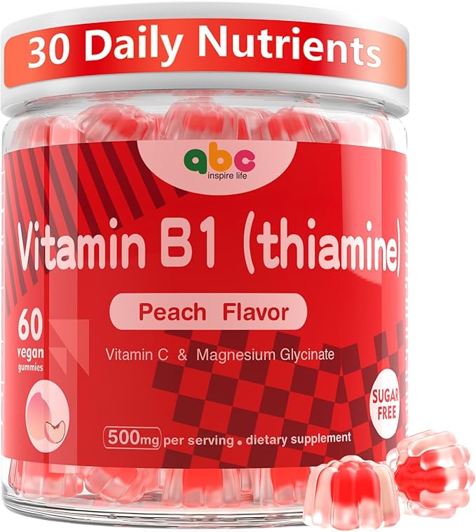 Vitamin B Complex Gummies for Women Vitamin B1 Gummies 300mg for Adults