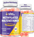 Methylated Multivitamin Gummies for Women – MTHFR Supplement Contains Methylfolate Methylated B12 TMG &amp Vitamins A C E K – Energy Immune &amp Skin Support– Womens Gummy Multivitamins