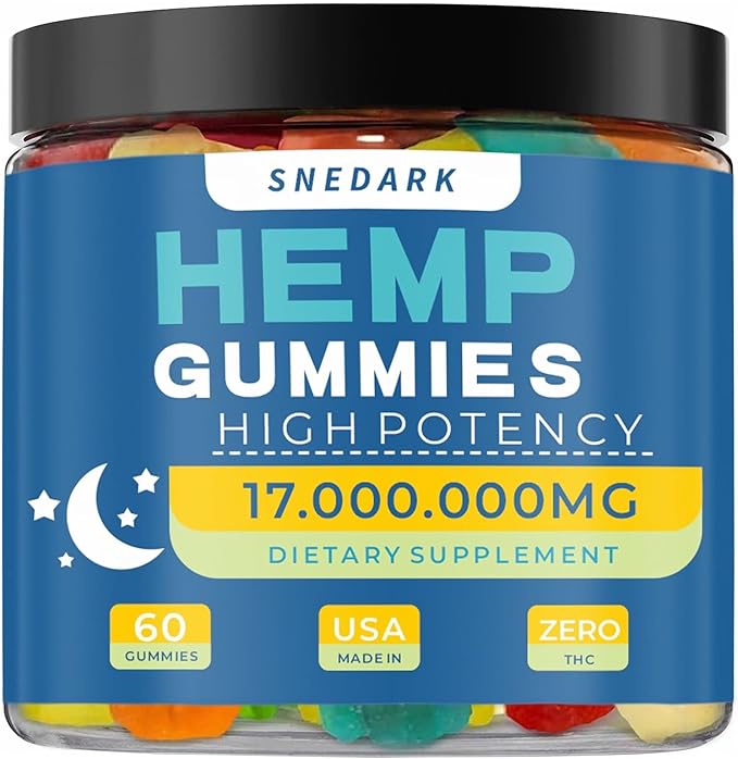 Hemp Gummies Advanced Extra Strength- High Potency Natural Hemp Oil Extract Gummy Great for Peace &amp RelaxationNaturals Fruit FlavorsMade in USA