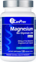 CanPrev Magnesium Bis-Glycinate Gentle 200mg 120 V-Caps 120-Day Supply - Pure Elemental Magnesium Supplement Supports Bone and Muscle Function Gentle on Stomach Perfect for Daily Magnesium Needs