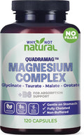 4-in-1 Magnesium Complex Supplement - Glycinate Taurate Malate Orotate Blend - 300 mg per Serving 120 Capsules