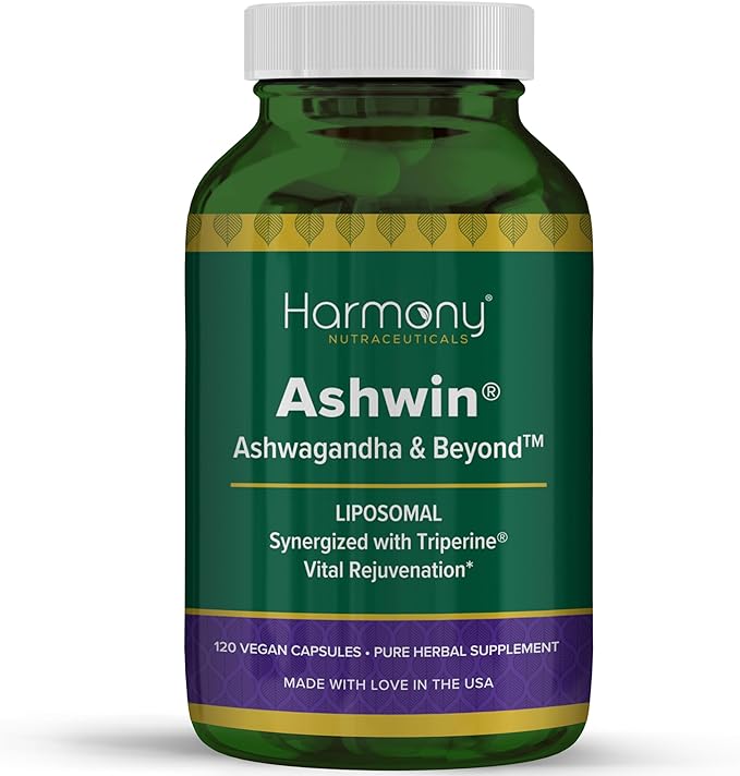 Ashwin® Liposomal Ashwagandha High Potency Root Extract for Stress Resilience &amp Vitality with Triperine® Absorption Complex – Dr. Gumman’s Clinical‑Grade – 120 Vegan Capsules – Made in USA