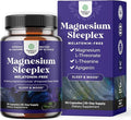 High Absorption Magnesium Sleep Supplement - Rest Support Magtein Magnesium L-Threonate and Apigenin Theanine for Sleep and Rest for Women &amp Men - Mg L-Threonate Melatonin Free Sleeping Aid - 90 C