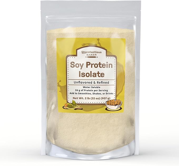 Unpretentious Baker Soy Protein Isolate (2 lb) Good Source of Protein &amp Iron Smoothies Shakes
