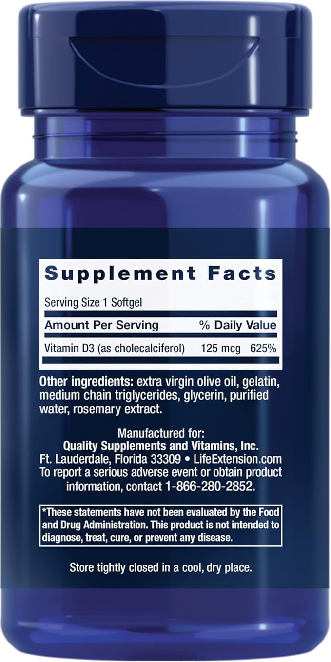 Life Extension Neuro-mag Magnesium L-threonate and Vitamin D3 Supplement Bundle for Brain Bone and Immune Health