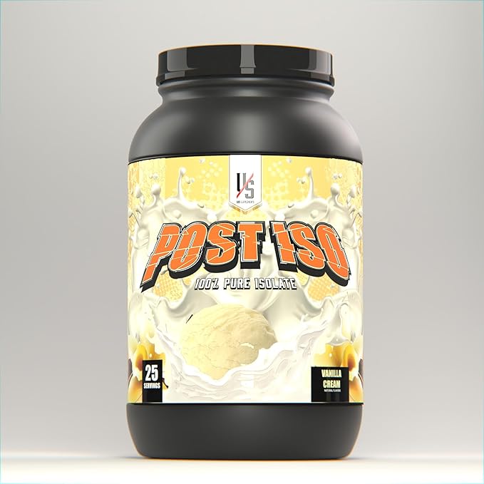 UXO Supplements: Post ISO 100% Protein Isolate 24g of Protein Amazing Flavors Smooth Consistency Digestive Enzymes 25 Servings. (Vanilla Cream)