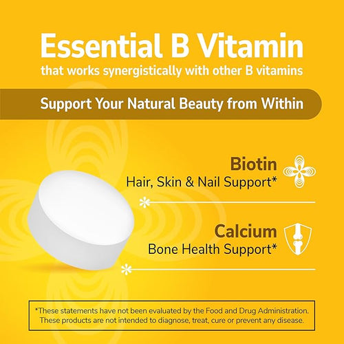 21st Century Biotin 10000 mcg Tablets (360 Count) High Potency Biotin Supplement Supports Hair Skin &amp Nail Health Gluten &amp Sugar-Free Daily Vitamin B7 Supplement Non-GMO