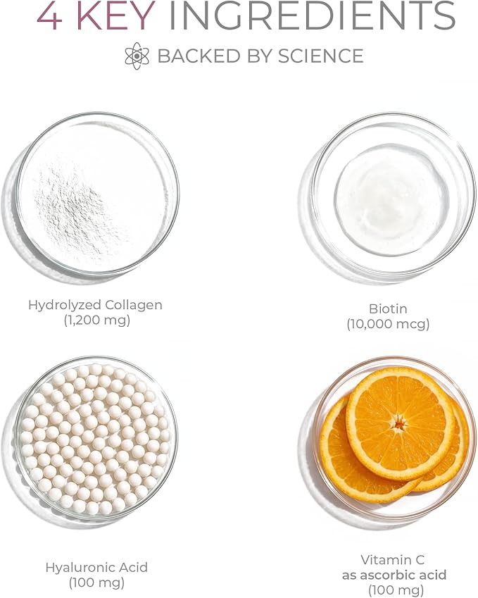 Hydrolyzed Collagen Peptides Pro-Structural Protein for Men and Women 1500mg Multi Dietary Supplement for Skin Hair Bones and Joint Support 120 Capsules