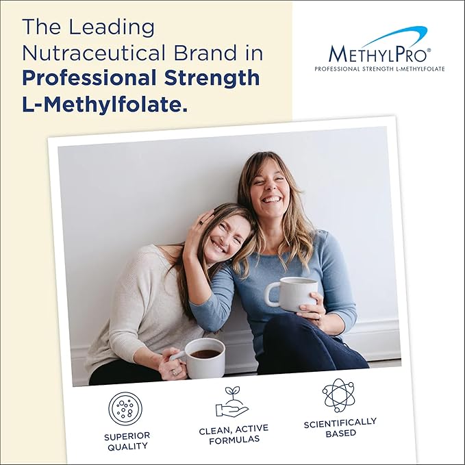 MethylPro B Complex + L-Methylfolate 10 mg - Bioavailable Methylated Vitamin Blend - Supports Energy and Stress - Vegetarian &amp Hypoallergenic - 30 Servings - 30 Capsules