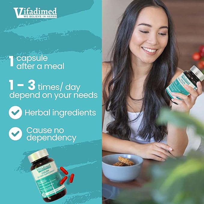 Colon for Diarrhea IBS-DColitis Soothes IrritationEnhances Colon's Function. Intestine LiningGut MicrobiomeColon Motility. IBS Relief90 Capsules.