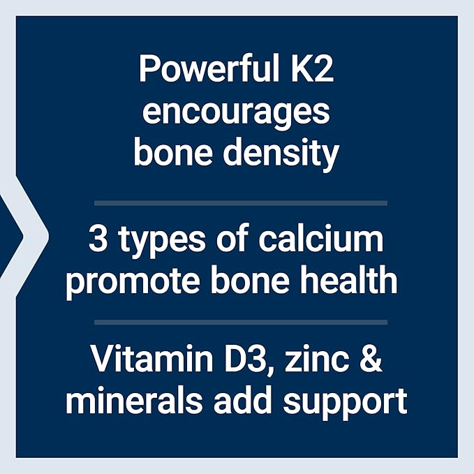 Life Extension Bone Restore Elite Calcium Supplement with Super Potent K2 Calcium Vitamin D3 Magnesium Boron zinc Vitamin K2 for Bone Health Gluten-Free Non-GMO 120 Capsules