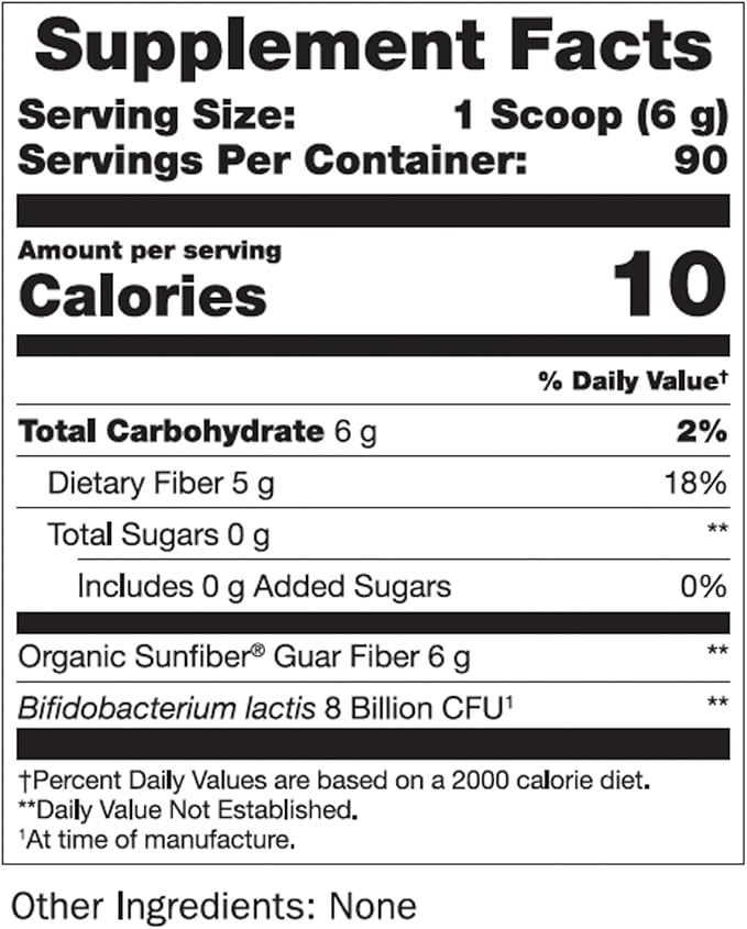 Regular Girl Organic Powder Prebiotic Fiber Supplement and Probiotics for Women Low FODMAP 90 Day Bulk Supply Unflavored 90 Servings