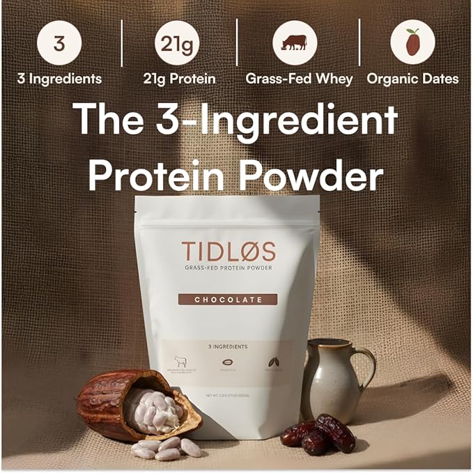 TIDLOS Grass-Fed Protein Powder (Chocolate)