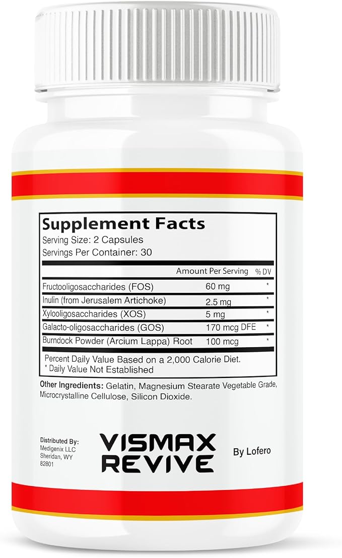 (2 Pack) Vismax Revive Capsules Vis Max Premium Eye &amp Vision Vitamin Supplement Pills - Natural Advanced Formula for Eyesight Visual Sight - Overall Wellness Support - Made in USA (120 Capsules)