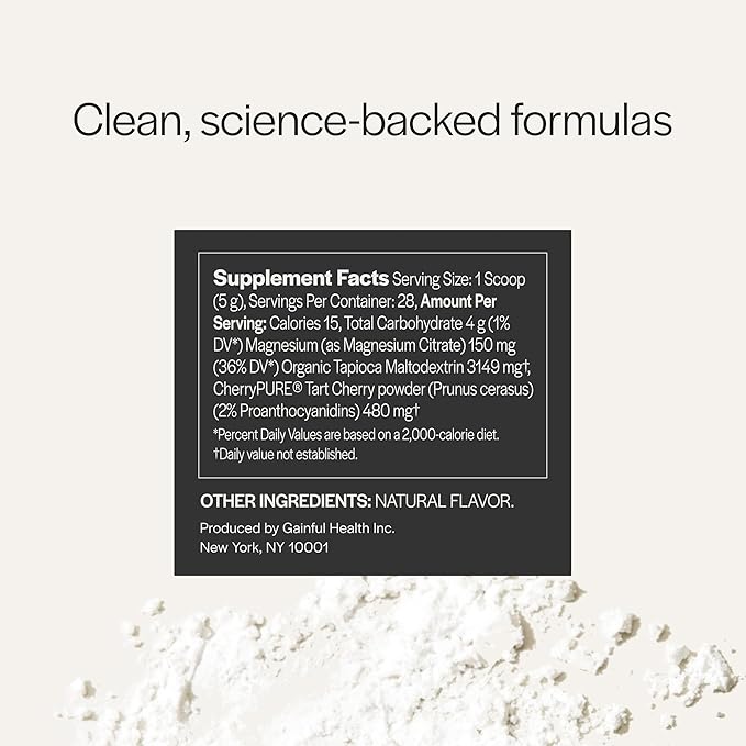 Gainful Recovery Boost Powder - Enhance Muscle Recovery Reduce Soreness &amp Promote Restful Sleep Naturally 1.76oz