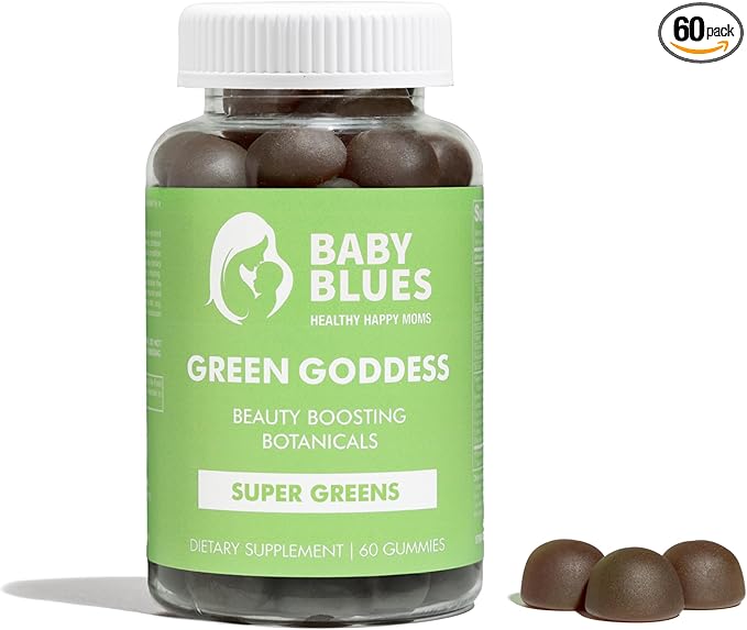 Baby Blues Green Goddess Gummies 60 Count Dietary Supplement Plant-Based Gummy Form