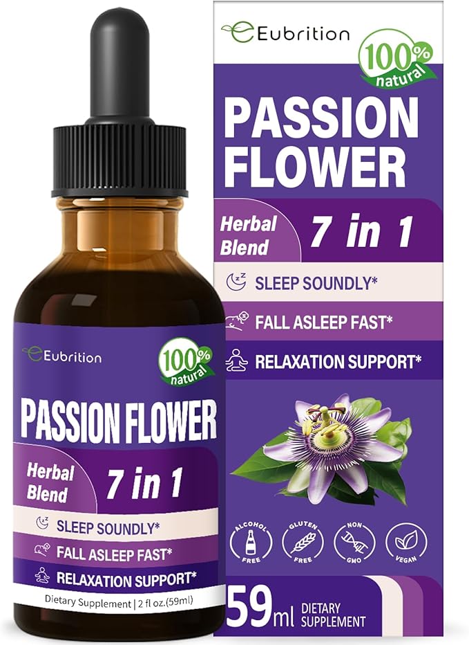 Herbal Drops Extract with Passion Flower Valerian Root Chamomile Support Sleep Soundly Fall Asleep Fast &amp Relaxation. 2oz
